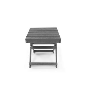 English Elm Seaview Recycled Hdpe Outdoor Folding Side Table Uv Resistant Patio Deck Use Gray B2745P409723