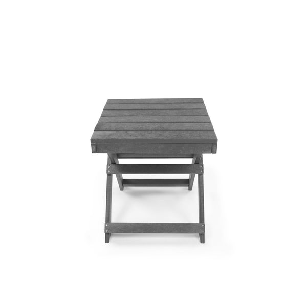 English Elm Seaview Recycled Hdpe Outdoor Folding Side Table Uv Resistant Patio Deck Use Gray B2745P409723