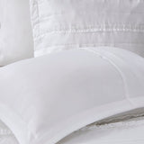 Madison Park Celeste Shabby Chic 4 Piece Microfiber 2-in-1 Duvet Set MP12-2531 White