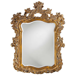 Howard Elliott Turner Mirror - Ornate Antique Frame With Beveled Glass For Stylish Home Decor & Entryway Elegance Gold Polyurethane 2147-howard-elliott