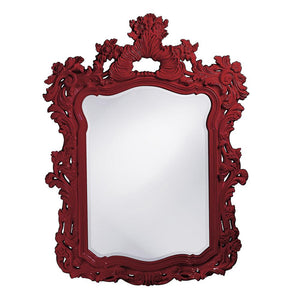 Howard Elliott Turner Mirror - Ornate Antique Frame With Beveled Glass For Stylish Home Decor & Entryway Elegance Red Polyurethane 2147bu-howard-elliott
