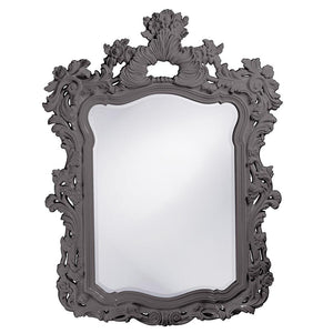 Howard Elliott Turner Mirror - Ornate Antique Frame With Beveled Glass For Stylish Home Decor & Entryway Elegance Gray Polyurethane 2147ch-howard-elliott