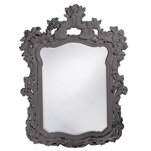 Howard Elliott Turner Mirror - Ornate Antique Frame With Beveled Glass For Stylish Home Decor & Entryway Elegance Gray Polyurethane 2147ch-howard-elliott