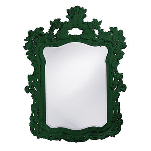 Howard Elliott Turner Mirror - Ornate Antique Frame With Beveled Glass For Stylish Home Decor & Entryway Elegance Green Polyurethane 2147hg-howard-elliott