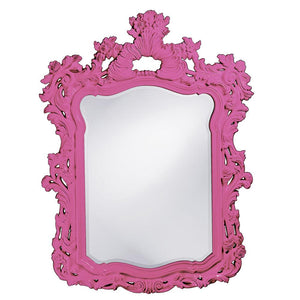 Howard Elliott Turner Mirror - Ornate Antique Frame With Beveled Glass For Stylish Home Decor & Entryway Elegance Pink Polyurethane 2147hp-howard-elliott