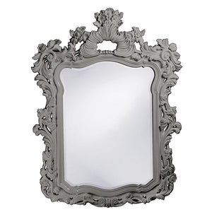 Howard Elliott Turner Mirror - Ornate Antique Frame With Beveled Glass For Stylish Home Decor & Entryway Elegance Silver Polyurethane 2147n-howard-elliott