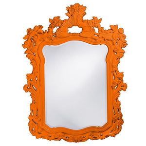 Howard Elliott Turner Mirror - Ornate Antique Frame With Beveled Glass For Stylish Home Decor & Entryway Elegance Orange Polyurethane 2147o-howard-elliott