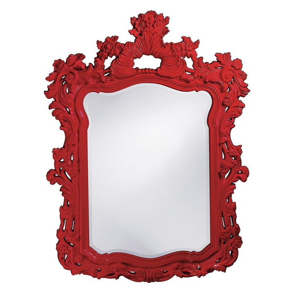 Howard Elliott Turner Mirror - Ornate Antique Frame With Beveled Glass For Stylish Home Decor & Entryway Elegance Red Polyurethane 2147r-howard-elliott