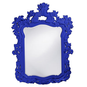 Howard Elliott Turner Mirror - Ornate Antique Frame With Beveled Glass For Stylish Home Decor & Entryway Elegance Blue Polyurethane 2147rb-howard-elliott