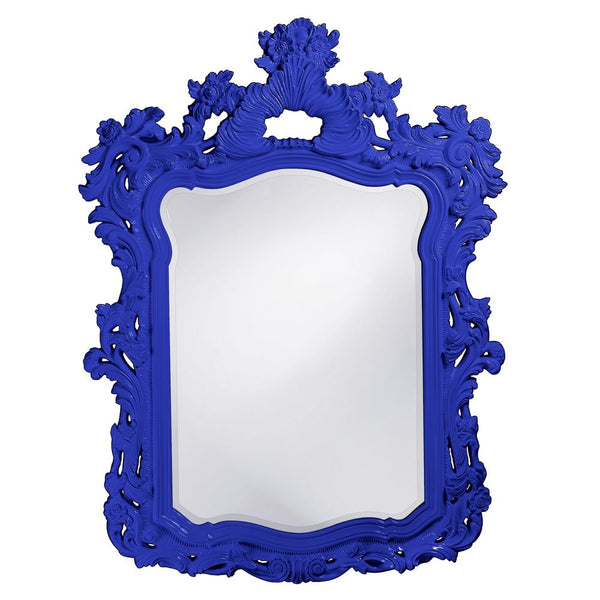 Howard Elliott Turner Mirror - Ornate Antique Frame With Beveled Glass For Stylish Home Decor & Entryway Elegance Blue Polyurethane 2147rb-howard-elliott