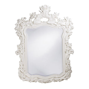 Howard Elliott Turner Mirror - Ornate Antique Frame With Beveled Glass For Stylish Home Decor & Entryway Elegance White Polyurethane 2147w-howard-elliott