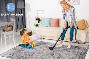 English Elm Loom & Luxe Collection 6X9 Cream/Anthracite Area Rug – Stylish, Stain-Resistant, Non-Shedding Elegance B335P289676