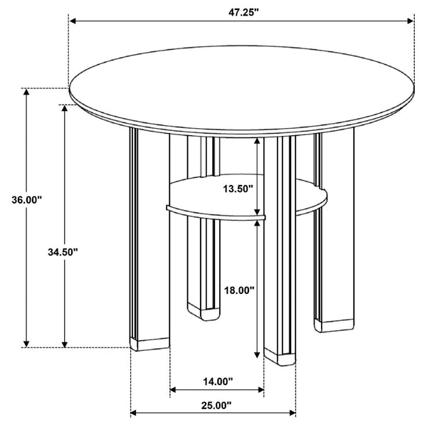 English Elm Aston Mid-century Counter Height Dining Set Walnut Finish Bentwood Chairs for Kitchen B062S01623