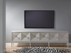 Lexington Artistica Home Logan Convertible Long Media Console With Adjustable Height, Unique Finish & Ample Storage Solutions Light Gray Wood 2149-907