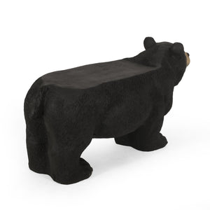English Elm Christopher Knight Home® - MGO Bear Bench Lightweight Concrete Outdoor Bench in Matte Black with Detailed Bear Design, 31.75" W 72985.00