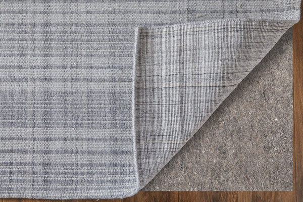 Feizy Rugs T34t8018 Highview Handwoven Polyester Rug - Modern Striped Design With Textured Depth For Stylish Spaces Gray,Ivory Polyester T34t8018gry000f00