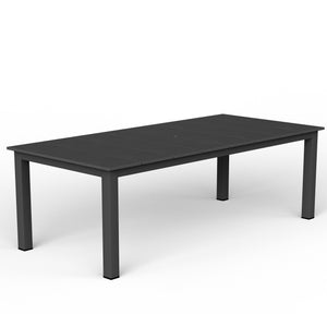 English Elm 7-piece Outdoor Dining Set with Spacious 75" HDPE Table, Aluminum Legs and Waterproof Chairs, Durable Black T3898S00001