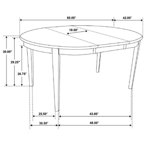 English Elm Gabriel Oval Extension Dining Table Set Seats Six Cappuccino Veneer Classic Style B062S01792