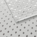 Intelligent Design Metallic Dot Glam/Luxury Printed Sheet Set ID20-1743 Grey/Silver