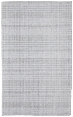 Feizy Rugs T34t8016 Highview Handwoven Polyester Rug - Modern Striped Design With Textured Depth For Stylish Spaces Gray,Ivory Polyester T34t8016ivy000c50