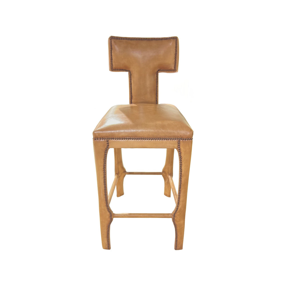 Olivia + Quinn Paris Barstool - Sophisticated Design With Nail Trim In Top Grain Leather For Modern Homes Bedford Branston Leather,Foam,Wood 2158_Bdf1502
