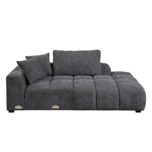 English Elm Chosen Chenille Sectional Sofa with Toss Pillows and Dual Chaises, Pocket Coil Seats, Durable Frame Gray 42.5 L x 83 W x 16.5 H B2726S00037