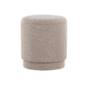 English Elm Ottoman Set Nesting Storage Cubes Upholstered in Rich Fabric for Modern Living Spaces Light Brown B202P471502