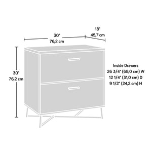 English Elm Lateral File Cabinet In Dark Walnut - Stylish, Space-Saving Storage For Letter & Legal Files, Durable Design B356P354446