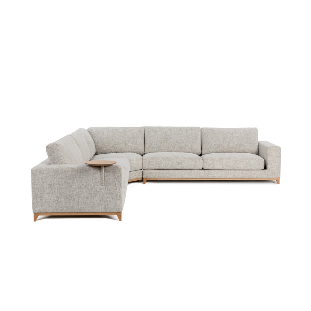 Classic Home Donovan 3 Piece Sectional Sofa for Modern Living Rooms, Stylish Upholstery, Durable Oak Frame Sand 2167SC11