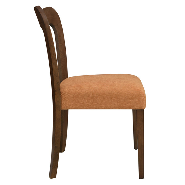 English Elm Christopher Knight Home® - Dining Chair Modern Set of 2 with Rounded Back and Upholstered Seat on Durable Rubberwood Frame Caramel,Walnut N771P254007W