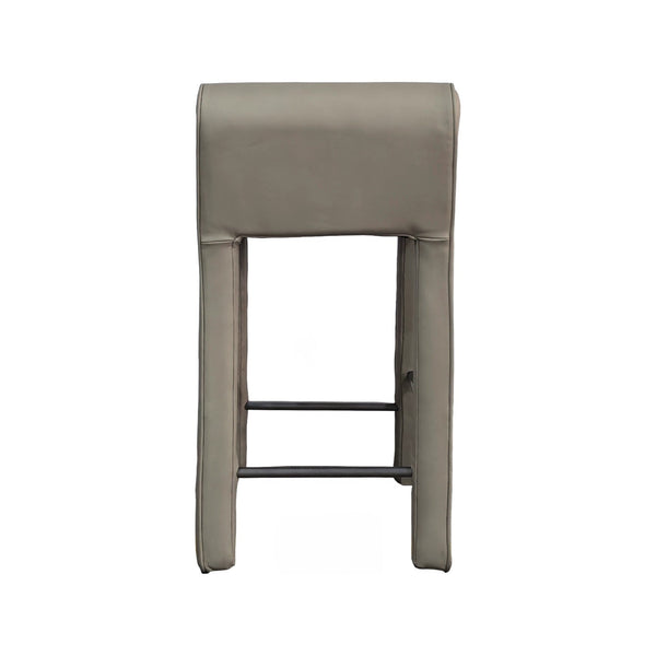 Olivia + Quinn Hudson Leather Counter Chair - Luxurious Top Grain Design For Modern Elegance And Durability Apollo Mineral Leather,Foam,Wood 2168_Apo9303