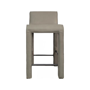 Olivia + Quinn Hudson Leather Counter Chair - Luxurious Top Grain Design For Modern Elegance And Durability Apollo Mineral Leather,Foam,Wood 2168_Apo9303