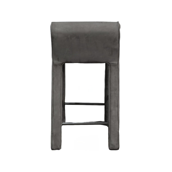 Olivia + Quinn Hudson Leather Counter Chair - Luxurious Top Grain Design For Modern Elegance And Durability Hepburn Taupe Leather,Foam,Wood 2168_Hyw1003