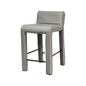 Olivia + Quinn Hudson Leather Counter Chair - Luxurious Top Grain Design For Modern Elegance And Durability Jannsen Ice Leather,Foam,Wood 2168_Jns0501