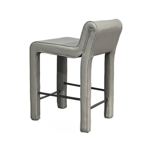 Olivia + Quinn Hudson Leather Counter Chair - Luxurious Top Grain Design For Modern Elegance And Durability Jannsen Ice Leather,Foam,Wood 2168_Jns0501