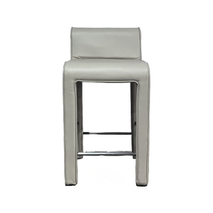 Olivia + Quinn Hudson Leather Counter Chair - Luxurious Top Grain Design For Modern Elegance And Durability Jannsen Ice Leather,Foam,Wood 2168_Jns0501