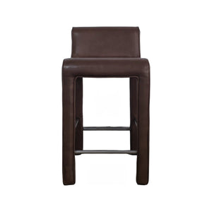 Olivia + Quinn Hudson Leather Counter Chair - Luxurious Top Grain Design For Modern Elegance And Durability Pippa Latte Leather,Foam,Wood 2168_Cnk1802