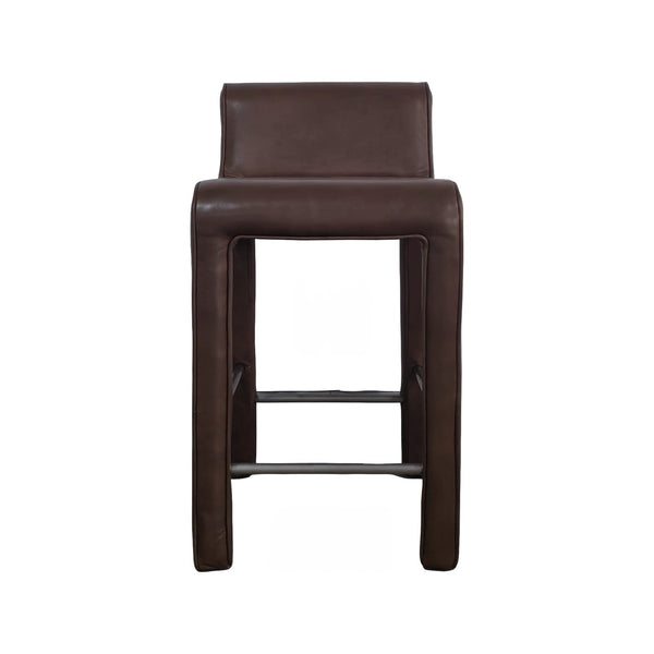 Olivia + Quinn Hudson Leather Counter Chair - Luxurious Top Grain Design For Modern Elegance And Durability Pippa Latte Leather,Foam,Wood 2168_Cnk1802