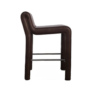 Olivia + Quinn Hudson Leather Counter Chair - Luxurious Top Grain Design For Modern Elegance And Durability Pippa Latte Leather,Foam,Wood 2168_Cnk1802