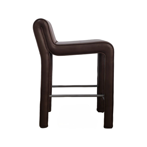 Olivia + Quinn Hudson Leather Counter Chair - Luxurious Top Grain Design For Modern Elegance And Durability Pippa Latte Leather,Foam,Wood 2168_Cnk1802