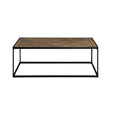 Walker Edison Modern Parquet Coffee Table - Sleek Design, Parquet Veneer, Easy Assembly