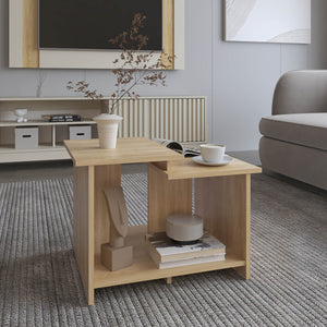 English Elm Coffee Coffee Table 16.6" H Compact Engineered Wood Accent Table for Living Rooms, Modern Minimalist Style Durable Finish Natural Wood 29.53 L x 22.05 W x 3.54 H B097P296821