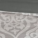 Madison Park Odette Traditional 8 Piece Jacquard Comforter Set MP10-5887 Silver/Silver