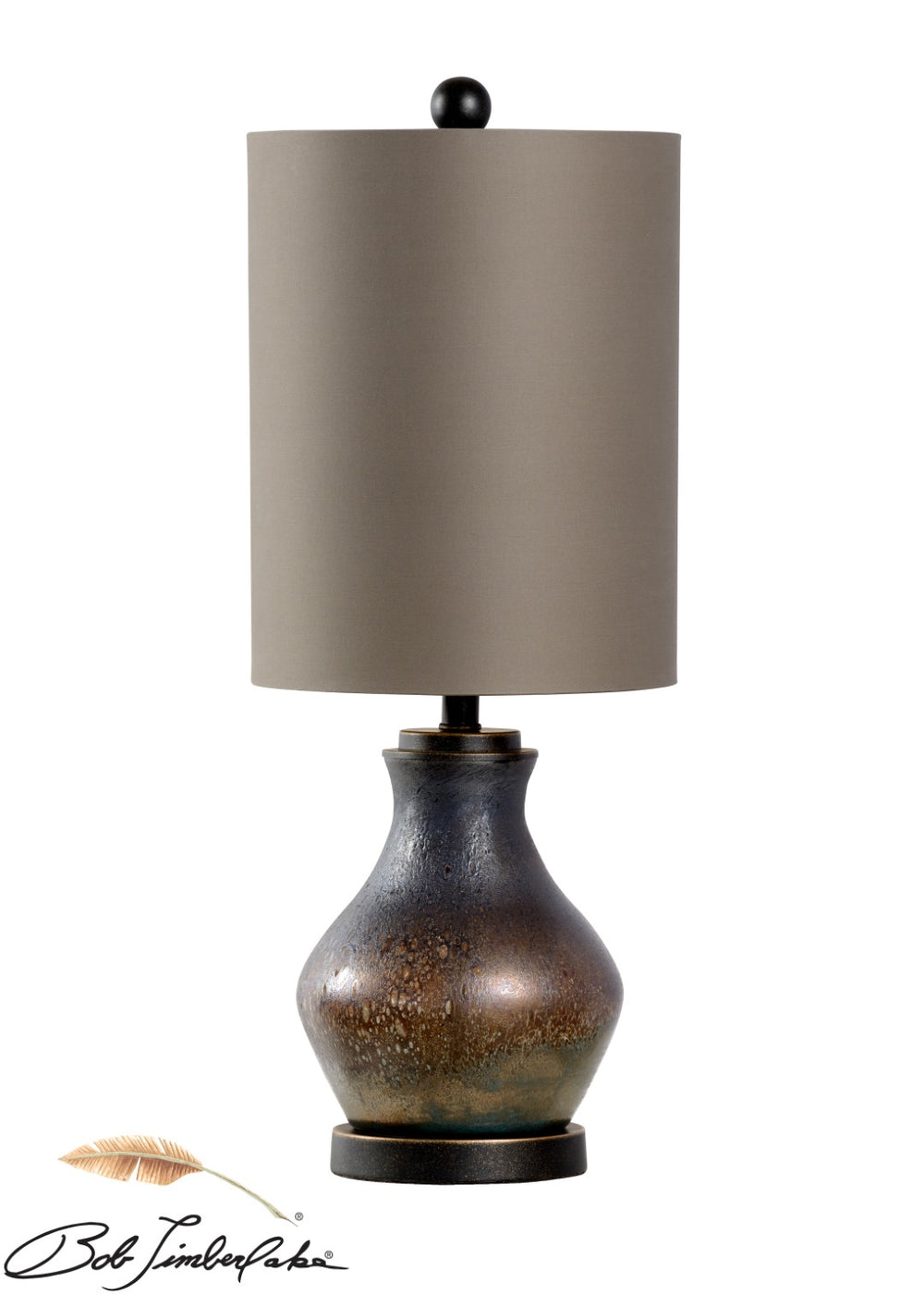 Wildwood Stoneridge Textured Bronze Glass Lamp With Bronze Iron Base — Slim 28" Transitional Accent Light For Rooms 21741