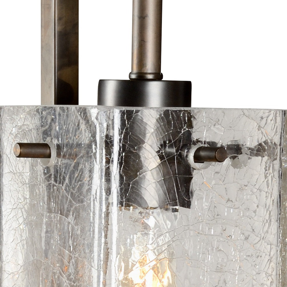 Wildwood Tavern Bronze Iron Table Lamp With Crackle Glass Globe, Vintage-Style Ambient Lighting Accent 21742