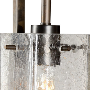 Wildwood Tavern Bronze Iron Table Lamp With Crackle Glass Globe, Vintage-Style Ambient Lighting Accent 21742