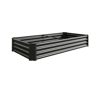 English Elm 2pcs Galvanized Steel Raised Garden Beds Rust Resistant Outdoor Planter Set Black W840P478536
