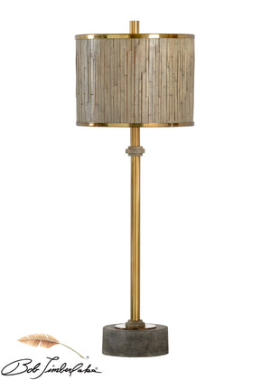 Wildwood Currituck Driftwood Table Lamp With Concrete Base And Antique Brass Accents For Coastal Farmhouse Style 21745