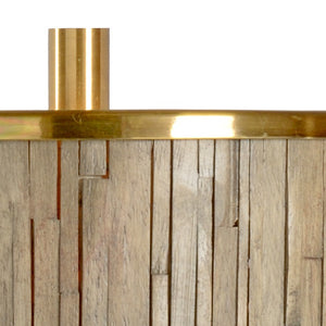 Wildwood Currituck Driftwood Table Lamp With Concrete Base And Antique Brass Accents For Coastal Farmhouse Style 21745