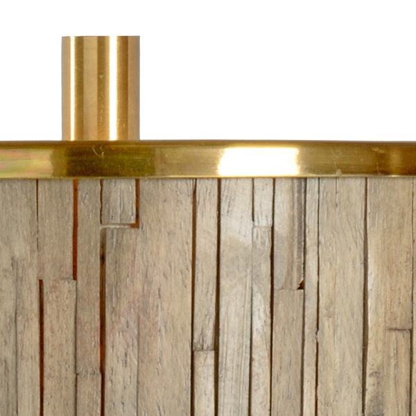 Wildwood Currituck Driftwood Table Lamp With Concrete Base And Antique Brass Accents For Coastal Farmhouse Style 21745